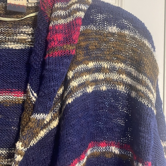 Roxy misty seas striped hooded long open cardigan size small NWT - Picture 4 of 10